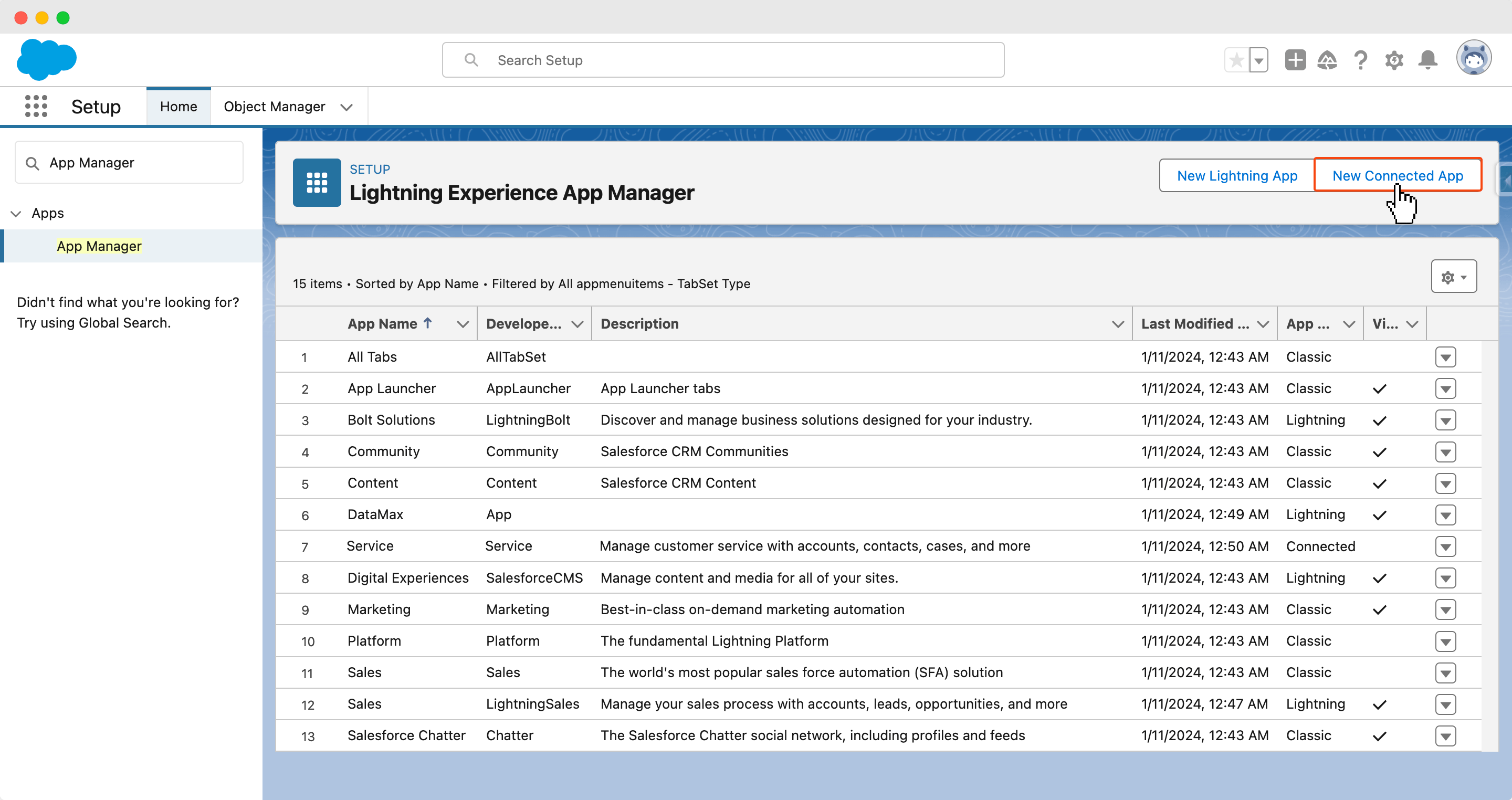 Salesforce App Manager