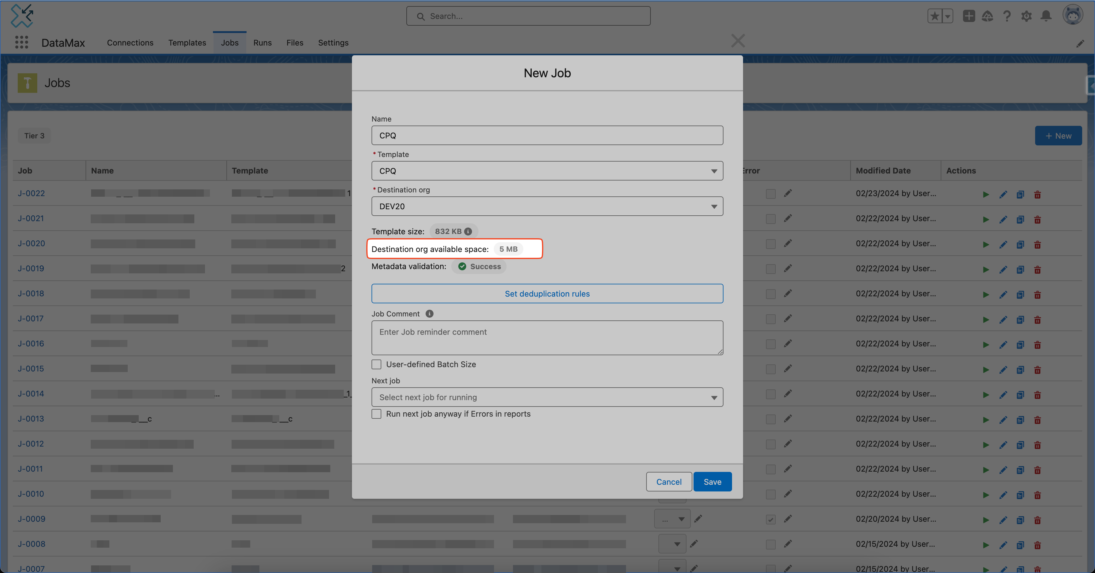 Target Organization Size Estimation